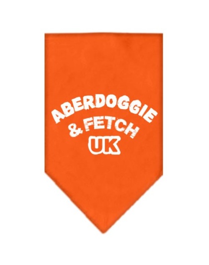 Aberdoggie UK Screen Print Bandana Orange Large