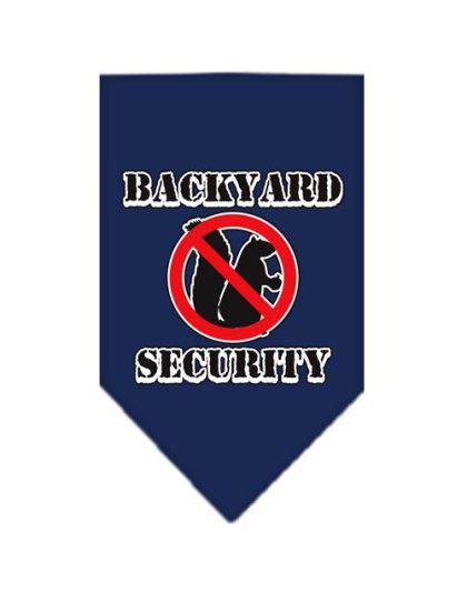 Backyard Security Screen Print Bandana Navy Blue large