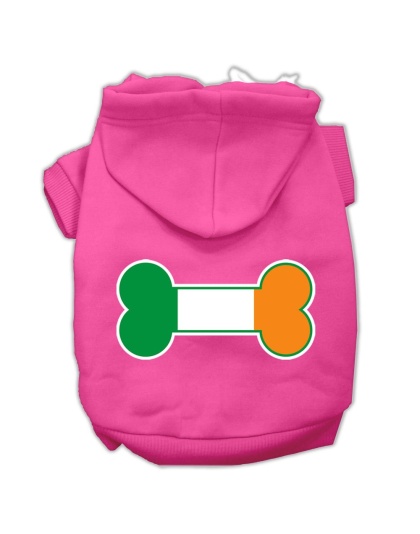 Bone Flag Ireland Screen Print Pet Hoodies Bright Pink Size Lg