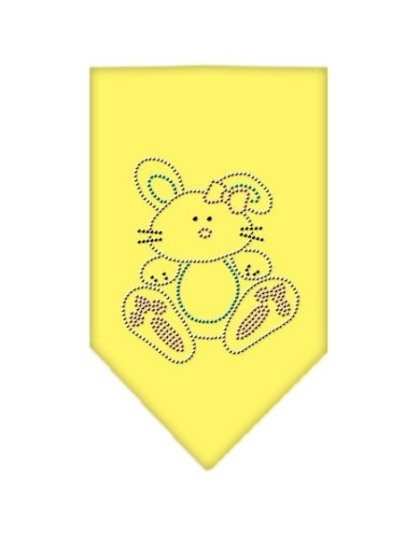 Bunny Rhinestone Bandana Yellow Large