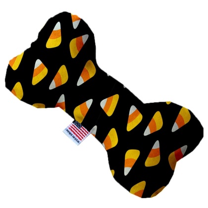 Candy Corn 10 Inch Canvas Bone Dog Toy
