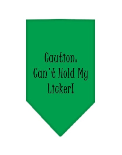 Can't Hold My Licker Screen Print Bandana Emerald Green Large