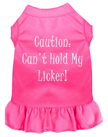 Can't Hold My Licker Screen Print Dress Bright Pink 4X (22)