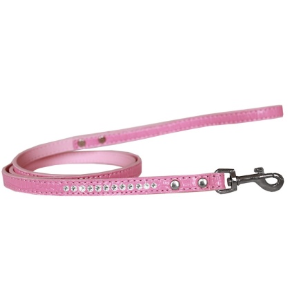 Clear Jewel Croc Leash Light Pink 1/2'' wide x 4' long