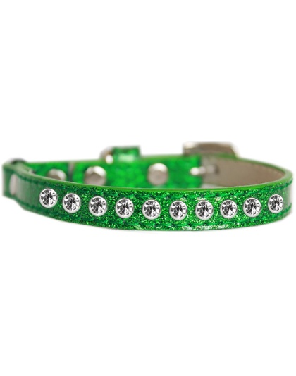 Clear Jewel Ice Cream Cat safety collar Emerald Green Size 10