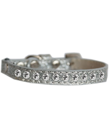Clear Jewel Ice Cream Cat safety collar Silver Size 10