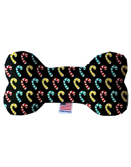 Colorful Candy Canes 6 inch Bone Dog Toy