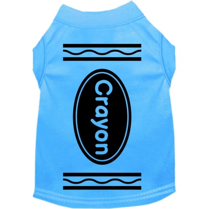 Crayon Costume Screen Print Dog Shirt Bermuda Blue Size XS