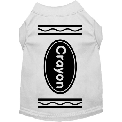 Crayon Costume Screen Print Dog Shirt White Size XS