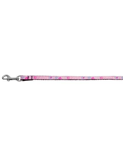 Crazy Hearts Nylon Collars Light Pink 3/8 wide 4Ft Lsh