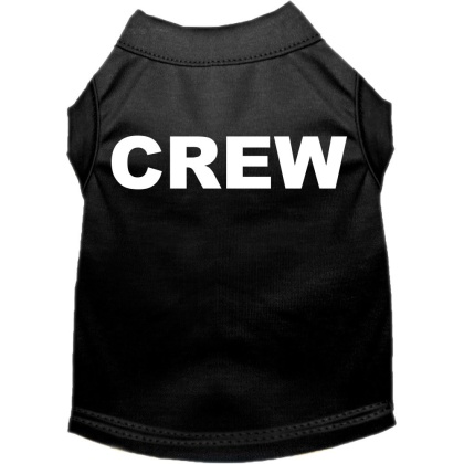 Crew Costume Screen Print Dog Shirt Black Size XS