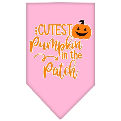 Cutest Pumpkin in the Patch Screen Print Bandana Light Pink Large