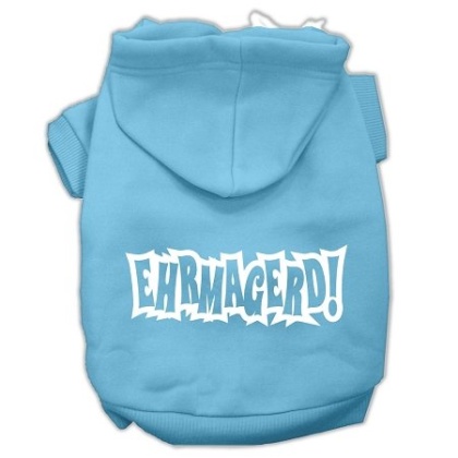 Ehrmagerd Screen Print Pet Hoodies Baby Blue Size Lg