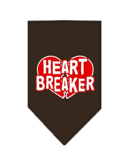 Heart Breaker Screen Print Bandana Cocoa Large