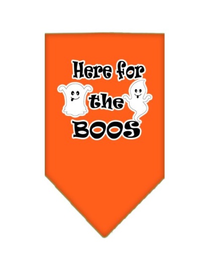 Here for the Boos Screen Print Bandana Orange Large