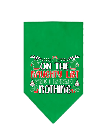 I Regret Nothing Screen Print Bandana Emerald Green Size Small