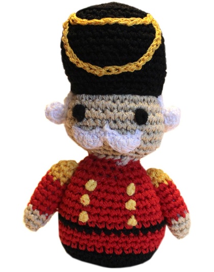 Knit Knacks Major Mistletoe the Nutcracker Organic Cotton Small Dog Toy