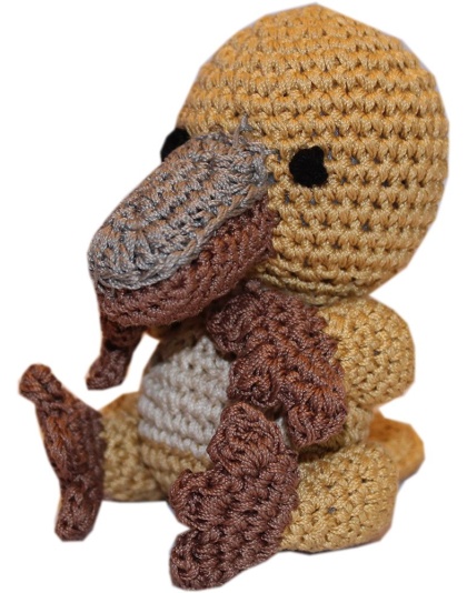 Knit Knacks Puddles the Platypus Organic Cotton Small Dog Toy