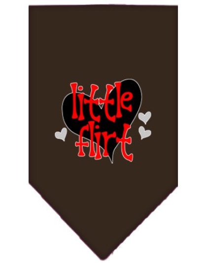 Little Flirt Screen Print Bandana Cocoa Large