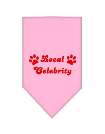 Local Celebrity Screen Print Bandana Light Pink Large