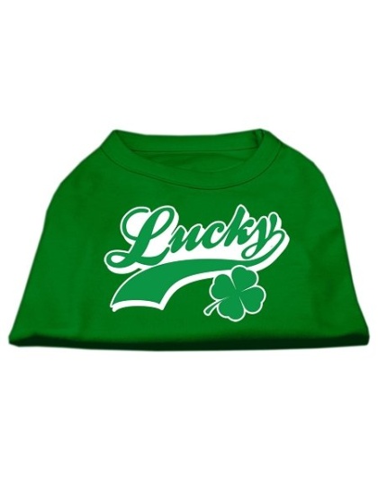 Lucky Swoosh Screen Print Shirt Emerald Green Lg