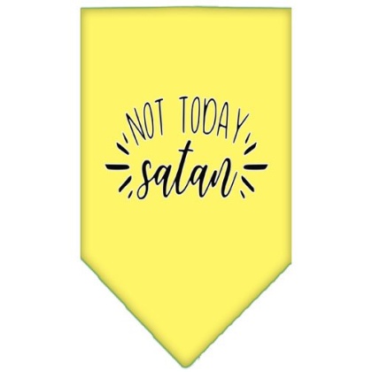 Not Today Satan Screen Print Bandana Yellow Large