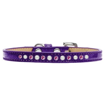 Pearl and Pink Crystal Size 10 Purple Puppy Ice Cream Collar