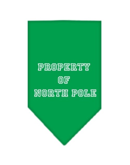 Property of North Pole Screen Print Bandana Emerald Green Large