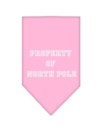 Property of North Pole Screen Print Bandana Light Pink Large