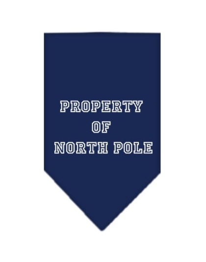 Property of North Pole Screen Print Bandana Navy Blue large