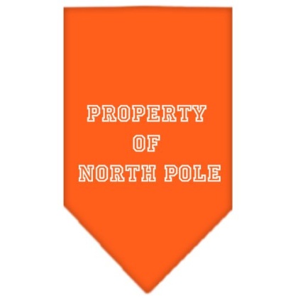 Property of North Pole Screen Print Bandana Orange Large