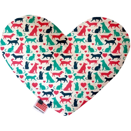 Pups and Kits 6 inch Canvas Heart Dog Toy