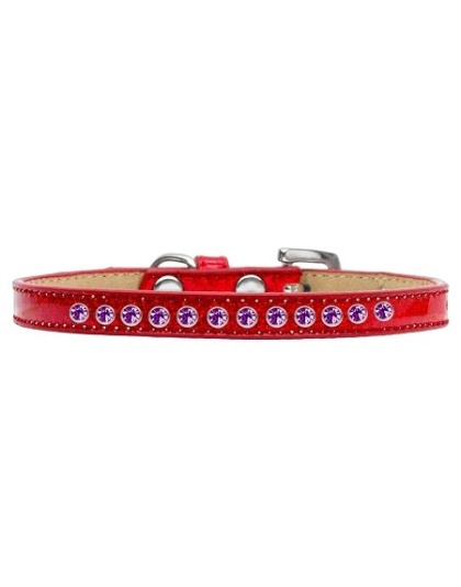 Purple Crystal Size 10 Red Puppy Ice Cream Collar