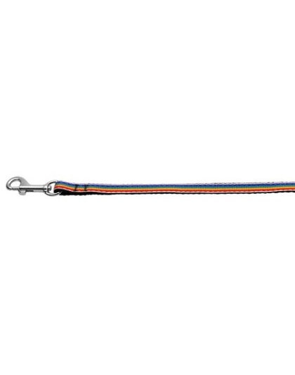 Rainbow Striped Nylon Collars Rainbow Stripes 3/8 wide 4Ft Lsh
