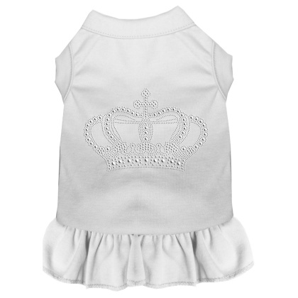 Rhinestone Crown Dress White 4X