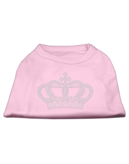 Rhinestone Crown Shirts Light Pink L