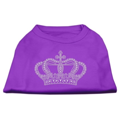 Rhinestone Crown Shirts Purple L