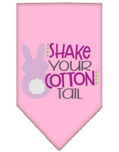 Shake Your Cotton Tail Screen Print Pet Bandana Light Pink Large