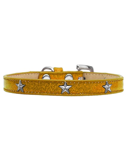 Silver Star Widget Dog Collar Gold Ice Cream Size 10