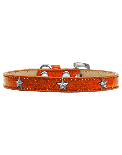 Silver Star Widget Dog Collar Orange Ice Cream Size 10