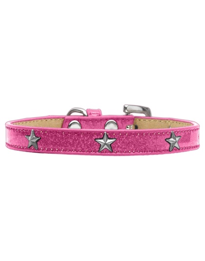Silver Star Widget Dog Collar Pink Ice Cream Size 10