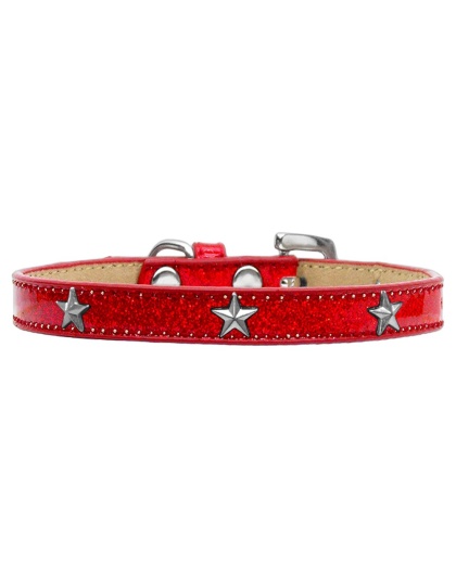 Silver Star Widget Dog Collar Red Ice Cream Size 10