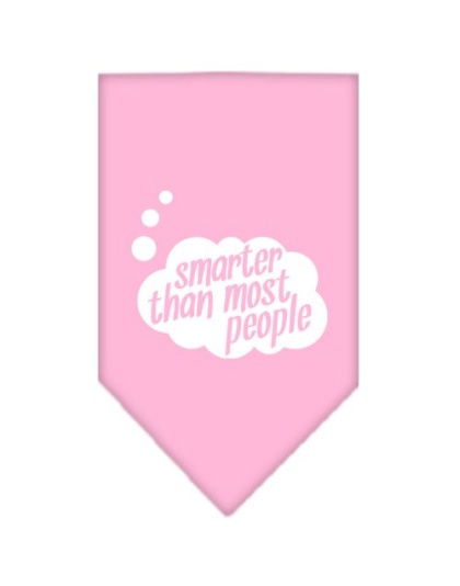 Smarter then most People Screen Print Bandana Light Pink Large