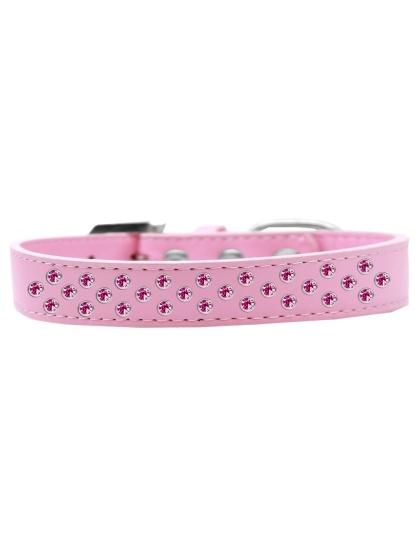 Sprinkles Dog Collar Bright Pink Crystals Size 12 Light Pink