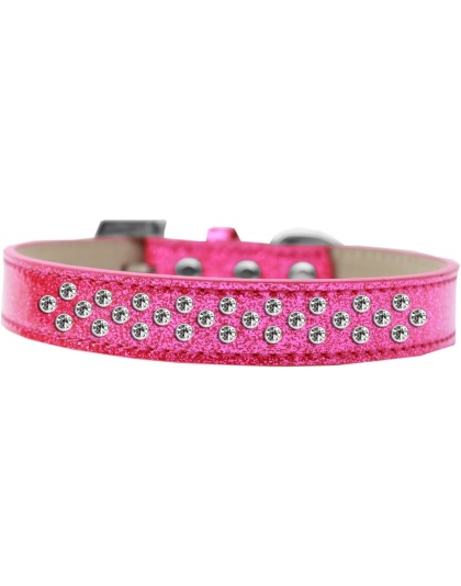 Sprinkles Ice Cream Dog Collar Clear Crystals Size 12 Pink