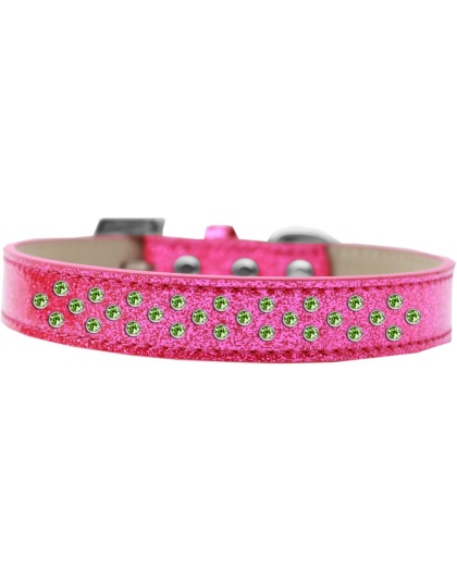 Sprinkles Ice Cream Dog Collar Lime Green Crystals Size 12 Pink