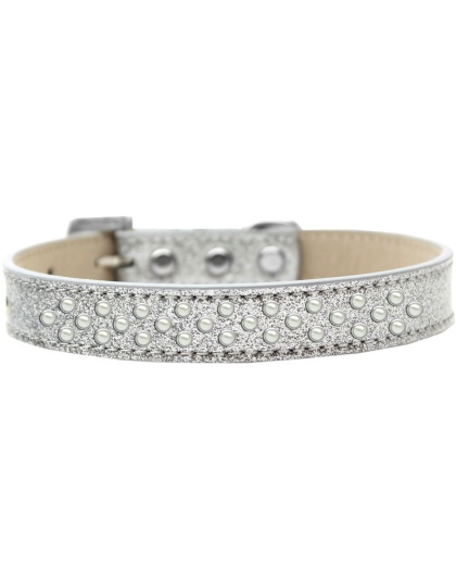 Sprinkles Ice Cream Dog Collar Pearls Size 12 Silver