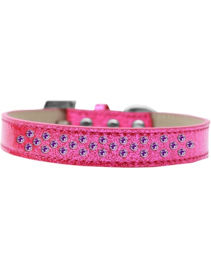 Sprinkles Ice Cream Dog Collar Purple Crystals Size 12 Pink