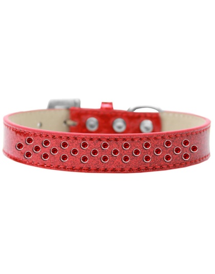 Sprinkles Ice Cream Dog Collar Red Crystals Size 12 Red