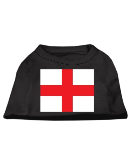 St George's Cross (English Flag) Screen Print Shirt Black  Lg (14)